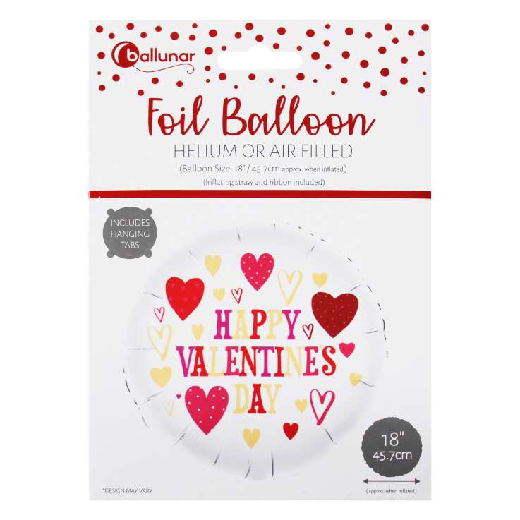 Valentine's Day (18") Foil Balloon - Happy Valentine's Day Text