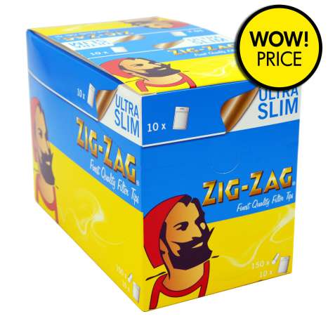 Zig-Zag (Ultra Slim) Filter Tips 150 Pack