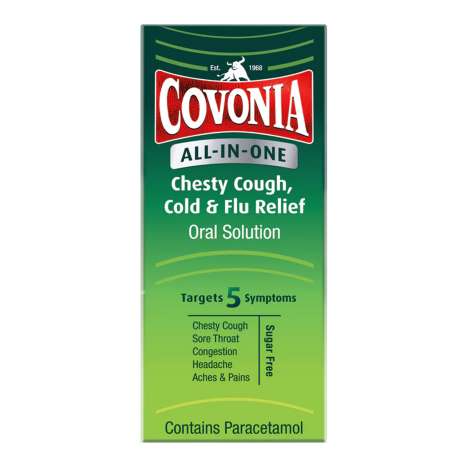 Covonia All-In-One Chesty Cough Cold & Flu Relief (160ml)