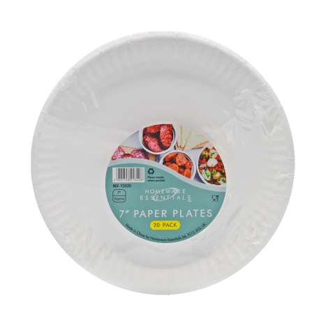 Homeware Essentials (7") Paper Plates - 20 Pack