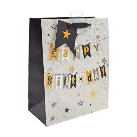 Medium Gift Bags (21cm x 26cm) - Happy Birthday Banner