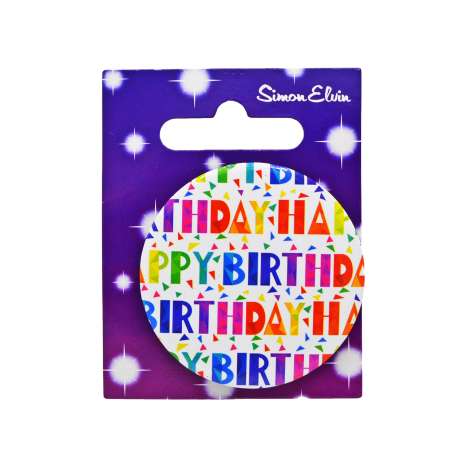 Happy Birthday Badge (5.5cm)