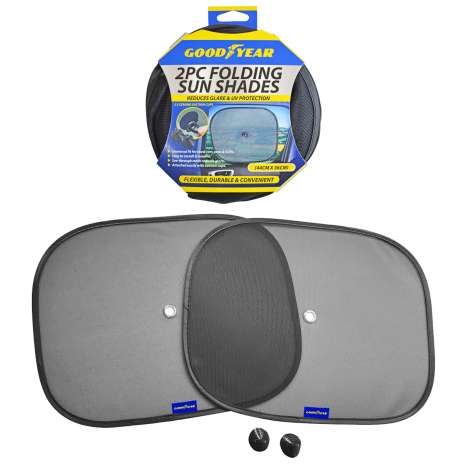 Goodyear Folding Sun Shades (44cm x 36cm) 2 Pack