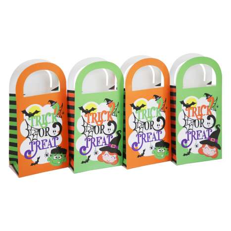 Halloween Treat Bags (15.5cm x 10.5cm x 6.3cm) 4 Pack