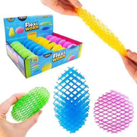 Flexi Worm Fidget Toy - Assorted Colours