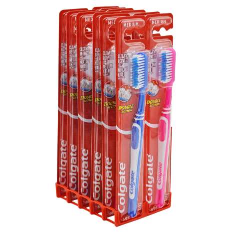 Colgate Double Action Toothbrush - Assorted Colours