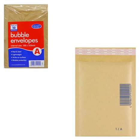 Bubble Lined Manilla Envelopes (100mm x 165mm) - Size A