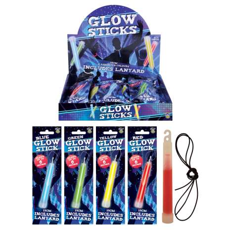 Glow Stick with Lanyard (15cm) - Assorted Colours