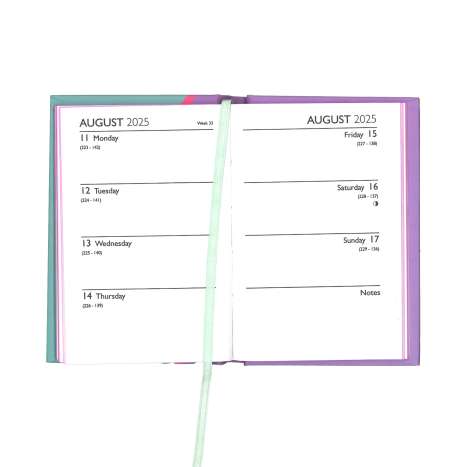 2025 Pocket Diary (11cm x 7.5cm) - Assorted Colours