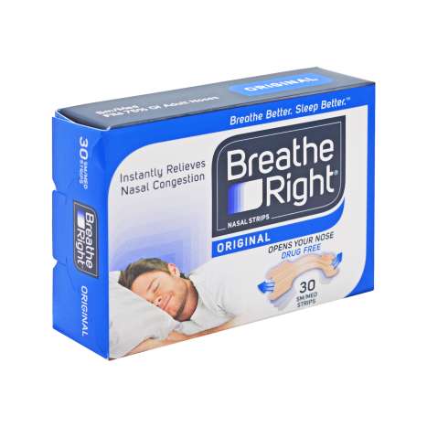Breathe Right Nasal Strips Original (30 Pack) - Small/Medium