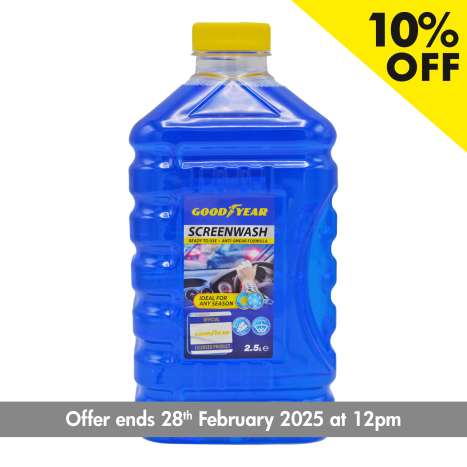 Goodyear Ready-To-Use All Seasons Screen Wash (2.5L)