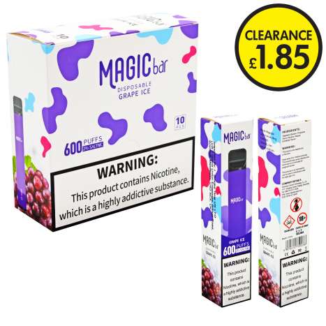 Magic Bar Disposable Vape (600 Puffs) - Grape Ice