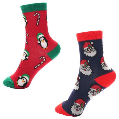 Kids Cotton Rich Christmas Socks (Size: 9-12) - Assorted Designs