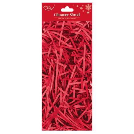 Christmas Red Glimmer Shred 20g