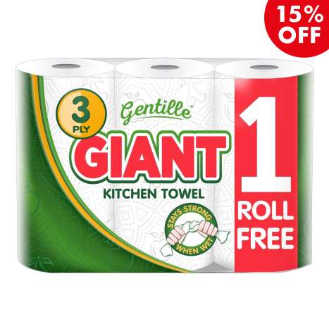 Gentille Giant Kitchen Roll (3 Ply) 3 Pack