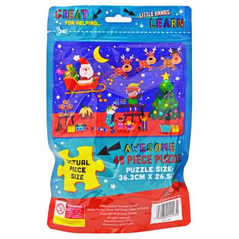 Christmas Puzzle Bag 48 Pieces - Ho Ho Ho, Santa