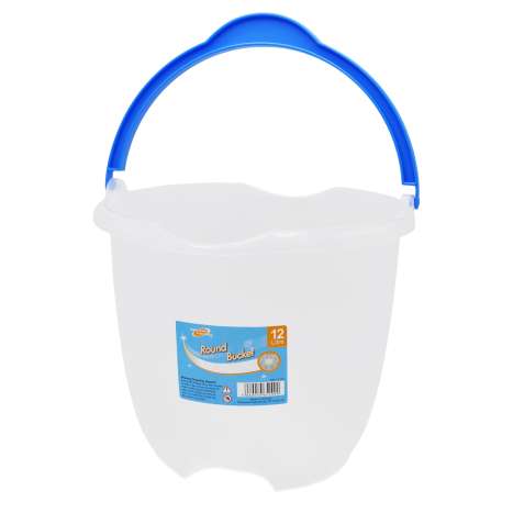 Homeware Essentials Clear Round Bucket (12L)