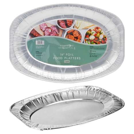 Homeware Essentials Foil Food Platters (14") 2 Pack