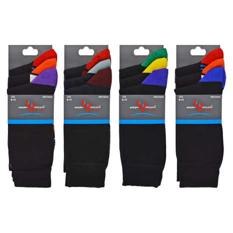 Men's Moon Walker Quality Socks (Size: 6-11) 3 Pack - Assorted Designs