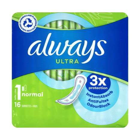 Always Ultra Normal Sanitary Pads 16 Pack