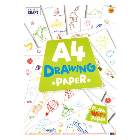 Project Craft A4 Drawing Paper (60 Sheets) - White