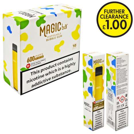 Magic Bar Disposable Vape (600 Puffs) - Bubble Gum