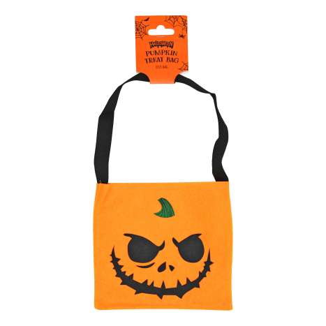 Halloween Felt Treat Bag (20cm x 20cm) - Pumpkin