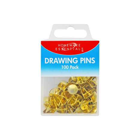 Homeware Essentials Drawing Pins 100 Pack