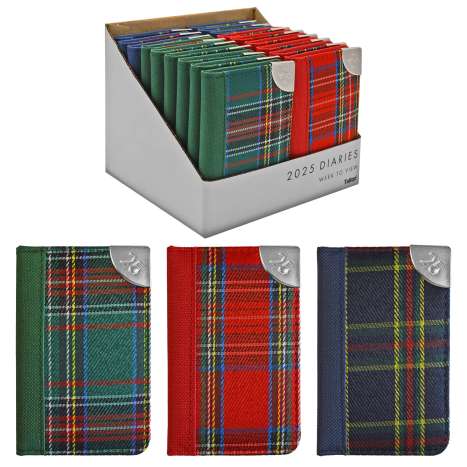 2025 Pocket Diary (Assorted Colours) - Tartan