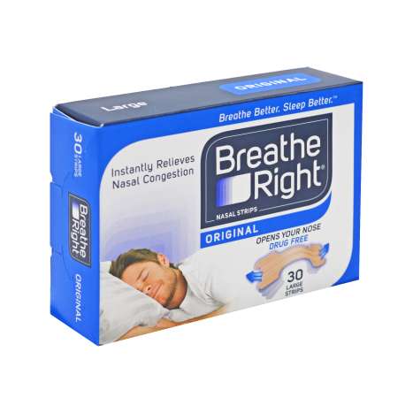 Breathe Right Nasal Strips Original (30 Pack) - Large