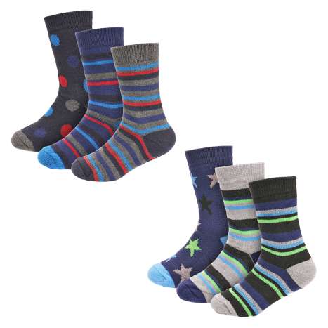 HeatGuard Boys Thermal Socks (Assorted Sizes) 3 Pack - Assorted Colours