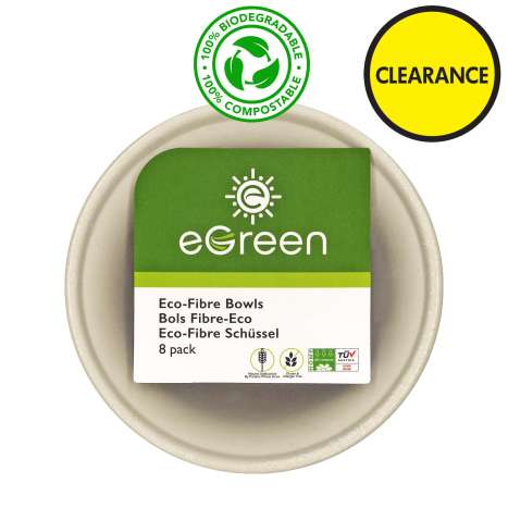 eGreen Eco-Fibre (6”) Bowls - 8 Pack