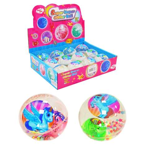 Super Duper Light Up Glitter Balls 6.5cm (Assorted Colours) - Unicorn