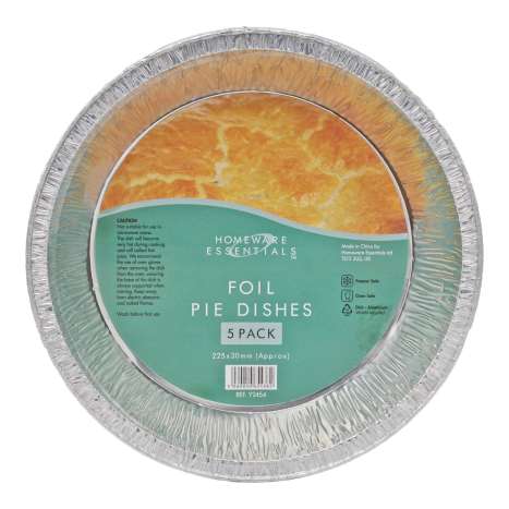 Homeware Essentials Foil Pie Dishes (22.5cm) 5 Pack