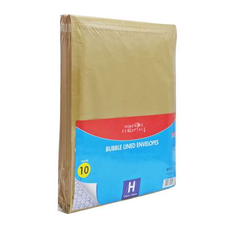 Homeware Essentials Bubble Lined Manilla Envelopes (270mm x 360mm) - Size H