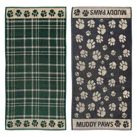 Country Club Jacquard Pet Towel (60cm x 125cm) - Assorted Designs