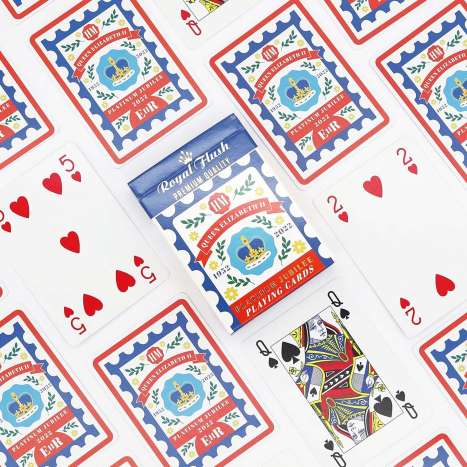 Royal Flush Queen's Platinum Jubilee Playing Cards