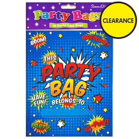 Party Loot Bags 10 Pack - Blue