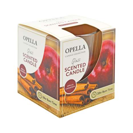 Opella Scented Glass Candle - Apple & Cinammon