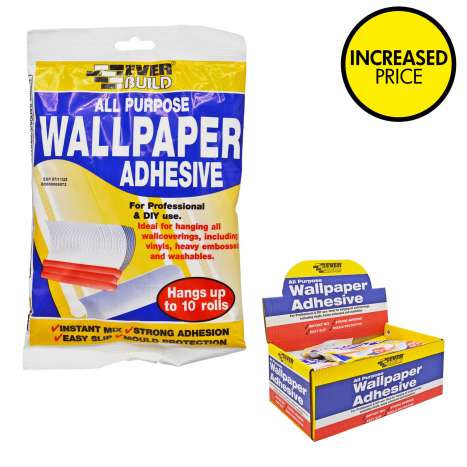 Everbuild All Purpose Wallpaper Adhesive - 10 Roll Sachets