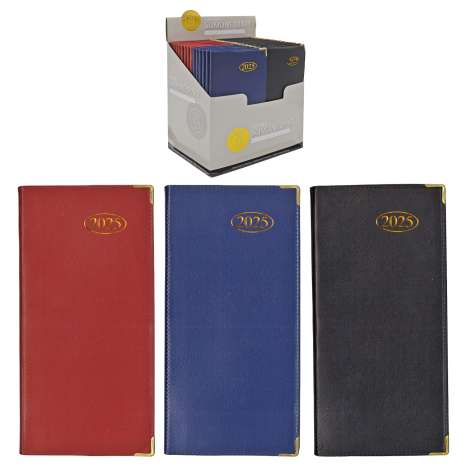 2025 Slimline Diary (Assorted Colours) - Leather Effect