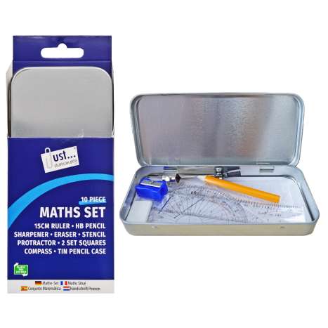 Maths Set Tin (10 Piece)