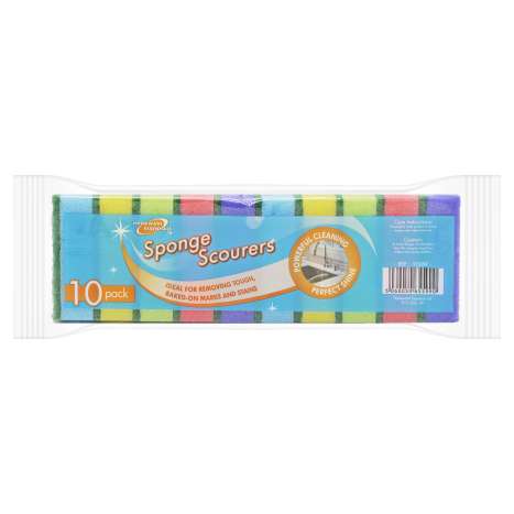 Homeware Essentials Sponge Scourers 10 Pack