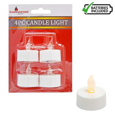 Carlingford LED Tealight Candle (4cm) 4 Pack