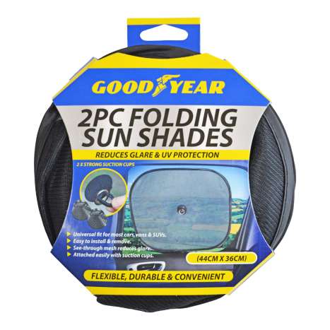 Goodyear Folding Sun Shades (44cm x 36cm) 2 Pack