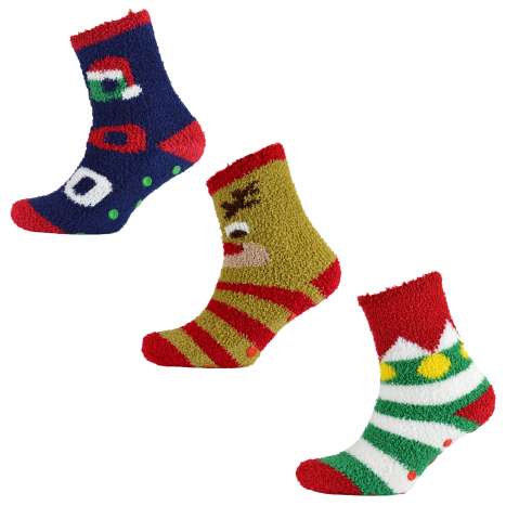 Ladies Christmas Slipper Socks (Size: 4-7) - Assorted Designs