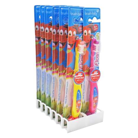 Brush-Baby FlossBrush (6+ Years) Toothbrush - Assorted Colours