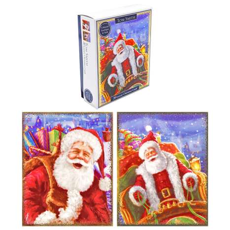 Tom Smith Luxury Boxed Christmas Cards 20 Pack - Santa