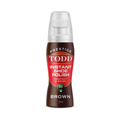 TODD Instant Shoe Polish (75ml) - Brown