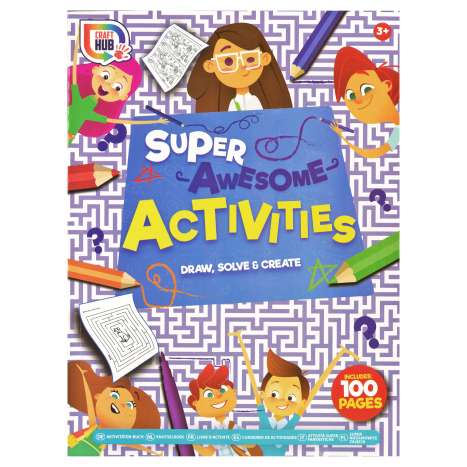 Craft Hub Super Awesome A4 Activity Book (100 Pages)